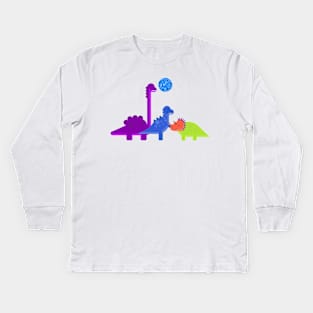 Dino party Kids Long Sleeve T-Shirt